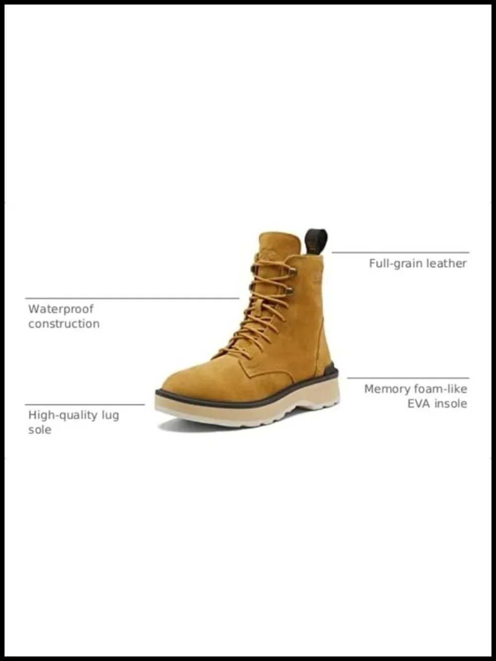 Waterproof Mid-Calf Snow Boots Pull-On Memory Foam Insole Faux Shearling